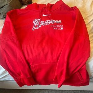 Nike Red Braves Authentic Hoodie